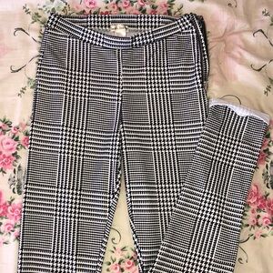 Double zero glen plaid velvet pants